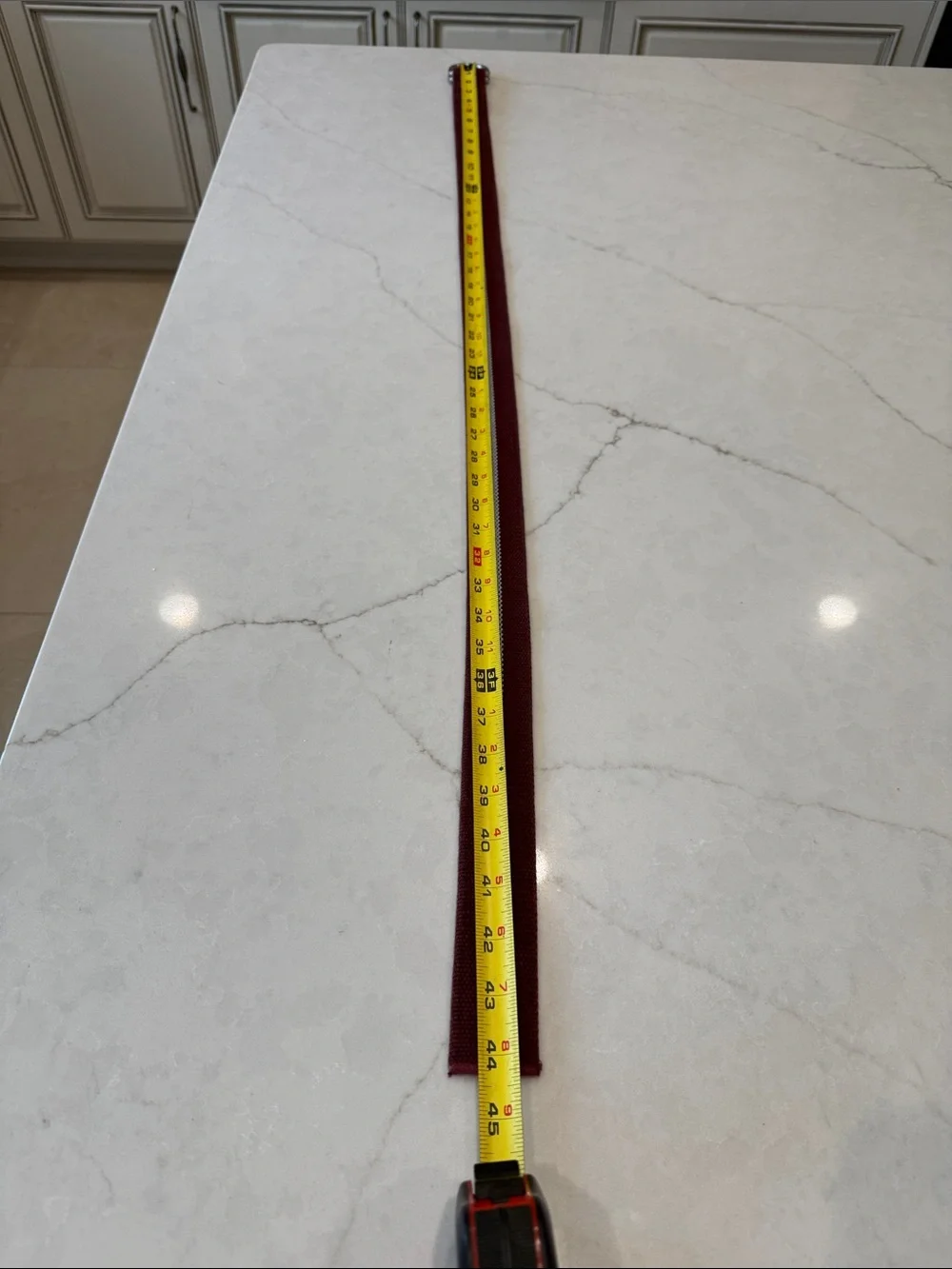 J. Crew Maroon Webbing Belt with Light Blue Stripe